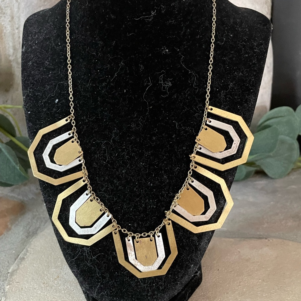 Mixed metal chain necklace